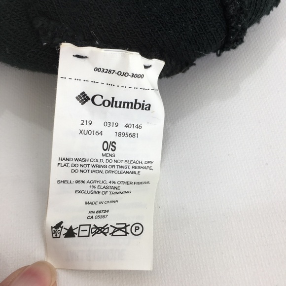 Columbia Winter Beanie Hat Bundle Army Green & Black Outdoor Stretch Mens OS - Picture 6 of 8